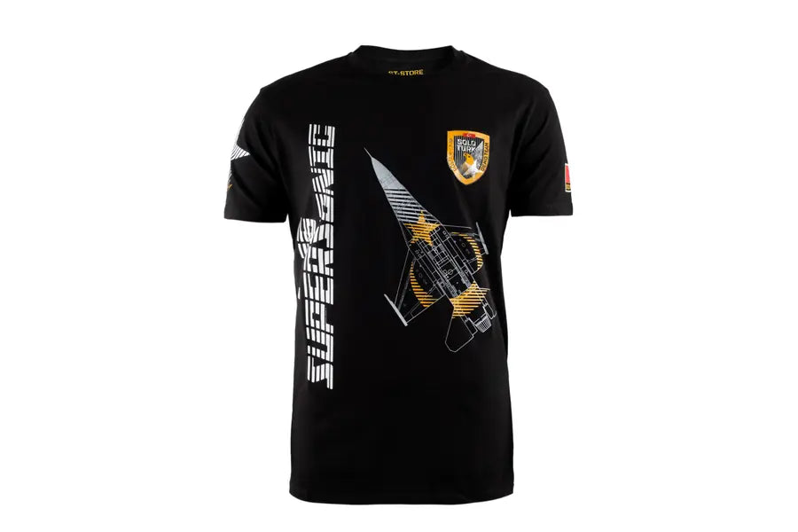 SOLOTURK SUPERSONIC  Regular Fit Unisex Black T-Shirt